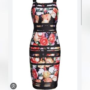 Adrianna Papell Scuba Sheath Midi Dress Size 12